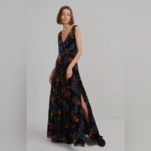 French Connection Aventine Velvet Maxi Dress NWT